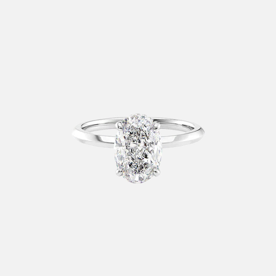 The Razor Oval Solitaire Moissanite Ring - KNT - Engagement Rings, Wedding Bands & Fine Jewelry