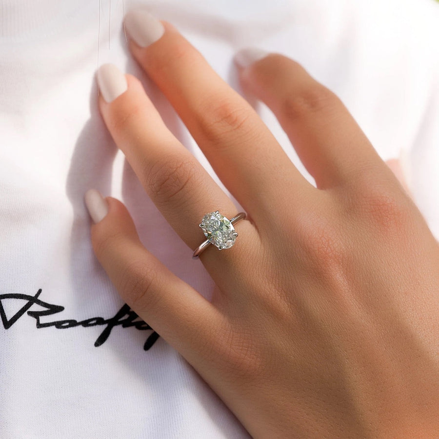 The Razor Oval Solitaire Moissanite Ring - KNT - Engagement Rings, Wedding Bands & Fine Jewelry