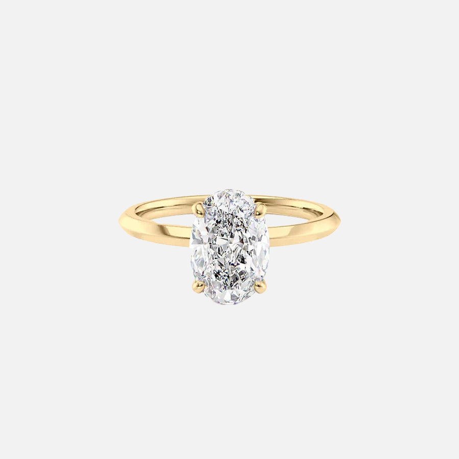 The Razor Oval Solitaire Moissanite Ring - KNT - Engagement Rings, Wedding Bands & Fine Jewelry
