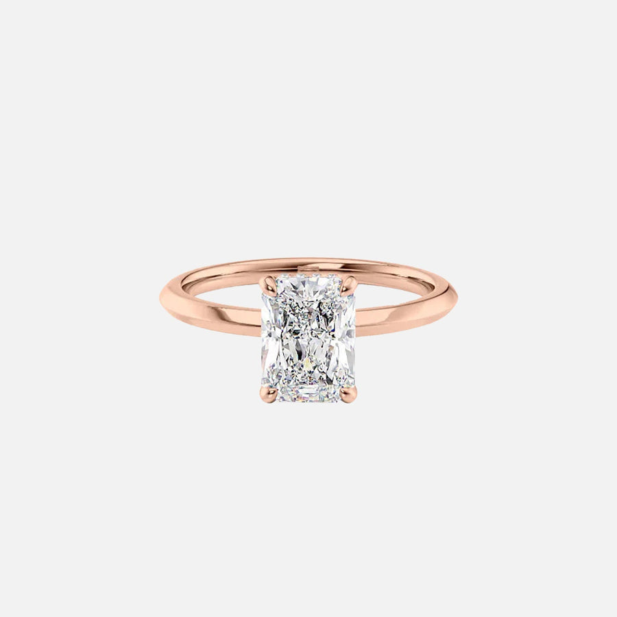 The Razor Radiant Solitaire Moissanite Ring - KNT - Engagement Rings, Wedding Bands & Fine Jewelry