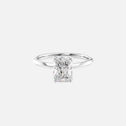 The Razor Radiant Solitaire Moissanite Ring - KNT - Engagement Rings, Wedding Bands & Fine Jewelry