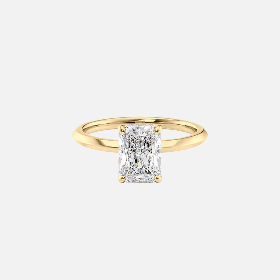 The Razor Radiant Solitaire Moissanite Ring - KNT - Engagement Rings, Wedding Bands & Fine Jewelry
