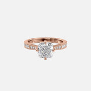  The Rebecca Cushion Moissanite Ring 14k Rose Gold 001