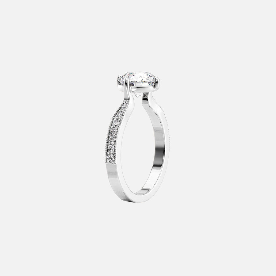  The Rebecca Pear Moissanite Ring 14k White Gold 002