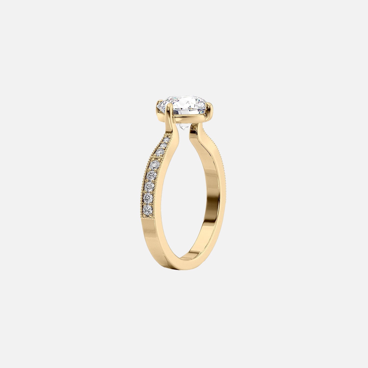  The Rebecca Pear Moissanite Ring 14k Yellow Gold 002