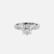  The Rebecca Princess Moissanite Ring 14k White Gold 001