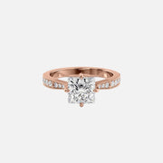  The Rebecca Princess Moissanite Ring 18k Rose Gold 001