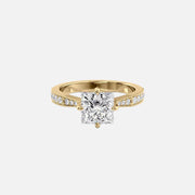  The Rebecca Princess Moissanite Ring 18k Yellow Gold 001
