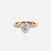 The Rebecca Radiant Moissanite Ring 14k Yellow Gold 001