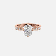  The Rebecca Radiant Moissanite Ring 18k Rose Gold 001
