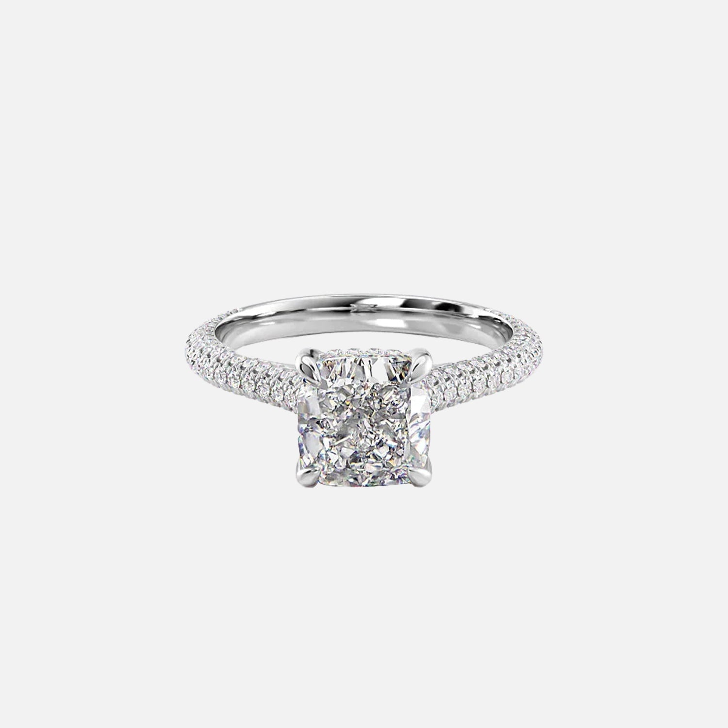 The Rosie Cushion Pave Moissanite Ring - KNT - Engagement Rings, Wedding Bands & Fine Jewelry