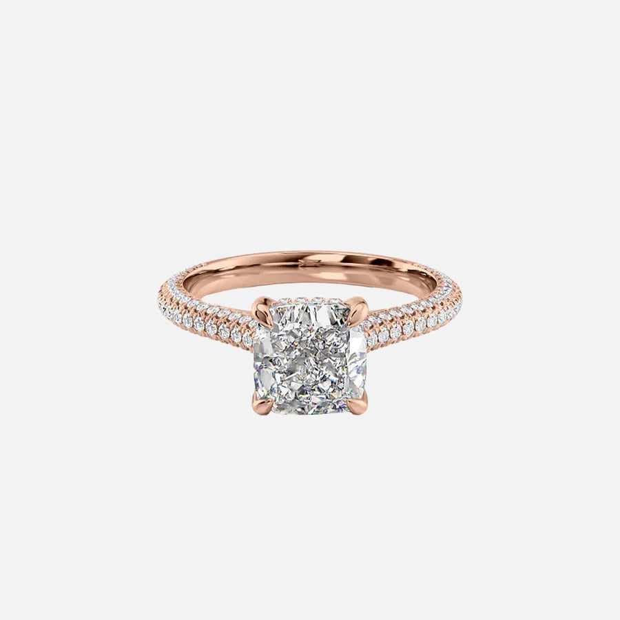 The Rosie Cushion Pave Moissanite Ring - KNT - Engagement Rings, Wedding Bands & Fine Jewelry