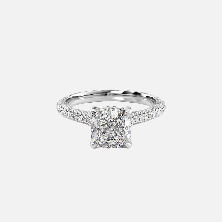 The Rosie Cushion Pave Moissanite Ring - KNT - Engagement Rings, Wedding Bands & Fine Jewelry