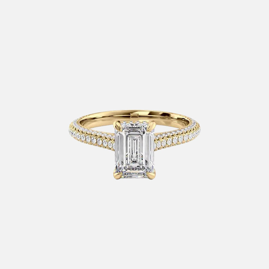 The Rosie Emerald Pave Moissanite Ring - KNT - Engagement Rings, Wedding Bands & Fine Jewelry