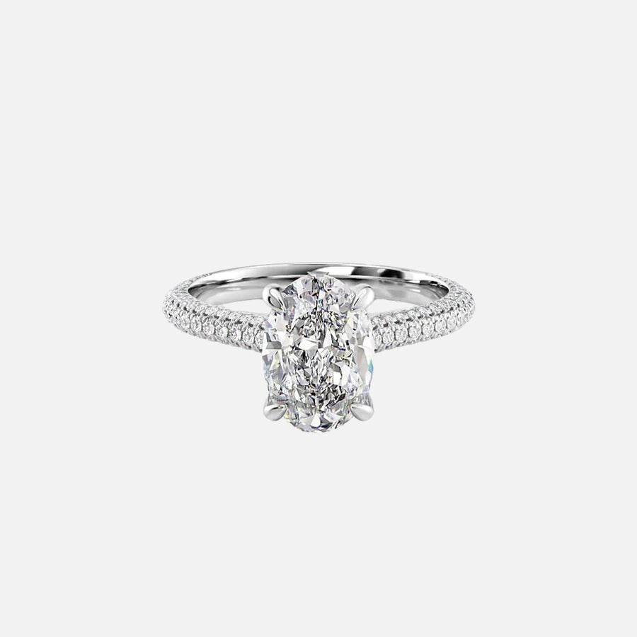 The Rosie Oval Pave Moissanite Ring - KNT - Engagement Rings, Wedding Bands & Fine Jewelry