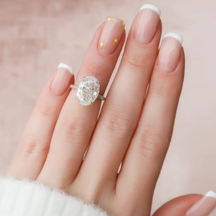The Rosie Oval Pave Moissanite Ring - KNT - Engagement Rings, Wedding Bands & Fine Jewelry