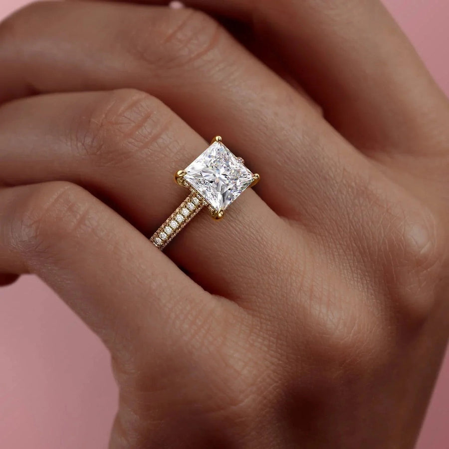The Rosie Princess Pave Moissanite Ring - KNT - Engagement Rings, Wedding Bands & Fine Jewelry