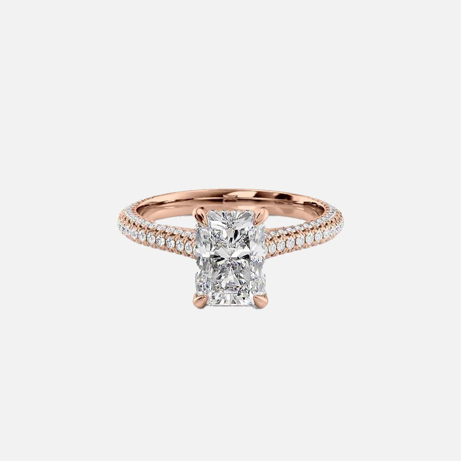 The Rosie Radiant Pave Moissanite Ring - KNT - Engagement Rings, Wedding Bands & Fine Jewelry