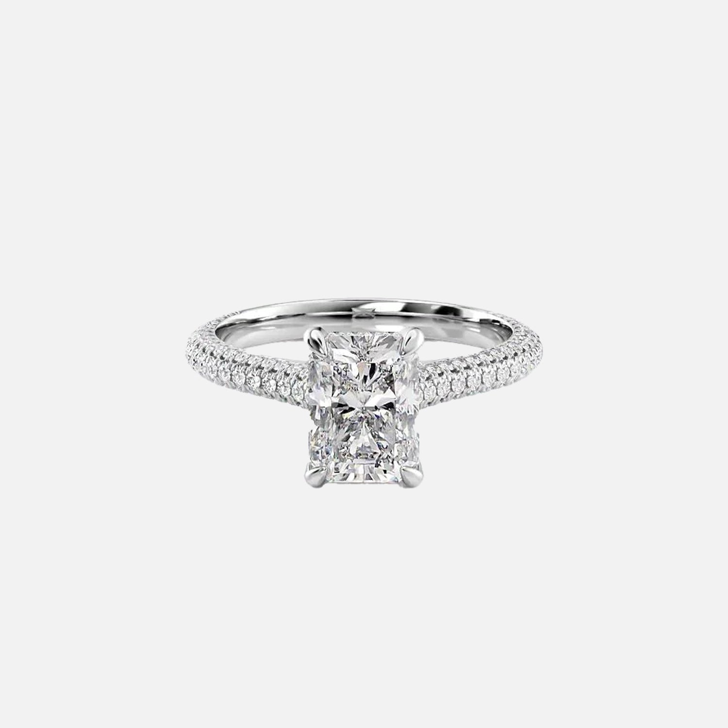 The Rosie Radiant Pave Moissanite Ring - KNT - Engagement Rings, Wedding Bands & Fine Jewelry