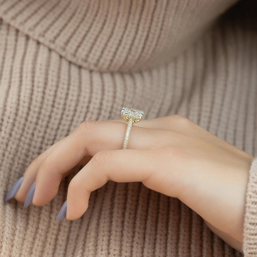 The Rosie Radiant Pave Moissanite Ring - KNT - Engagement Rings, Wedding Bands & Fine Jewelry