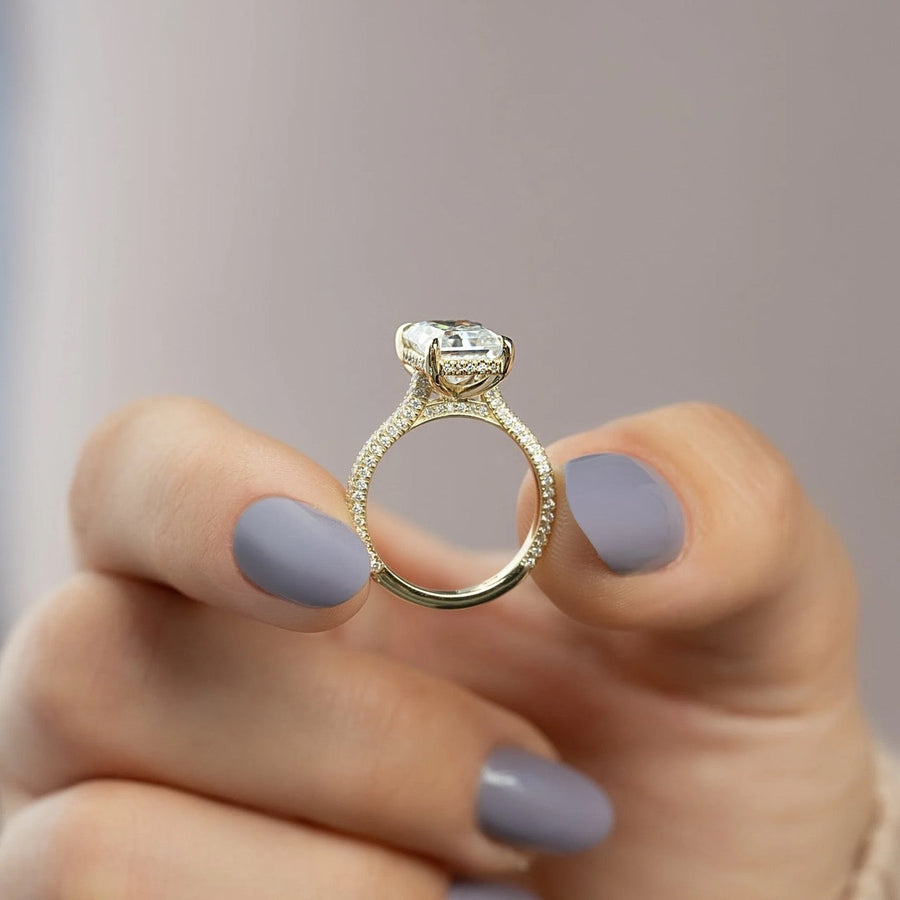The Rosie Radiant Pave Moissanite Ring - KNT - Engagement Rings, Wedding Bands & Fine Jewelry