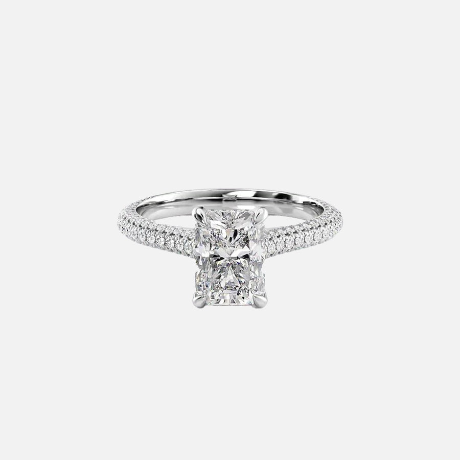 The Rosie Radiant Pave Moissanite Ring - KNT - Engagement Rings, Wedding Bands & Fine Jewelry