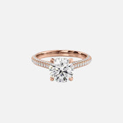 The Rosie Round Pave Moissanite Ring - KNT - Engagement Rings, Wedding Bands & Fine Jewelry