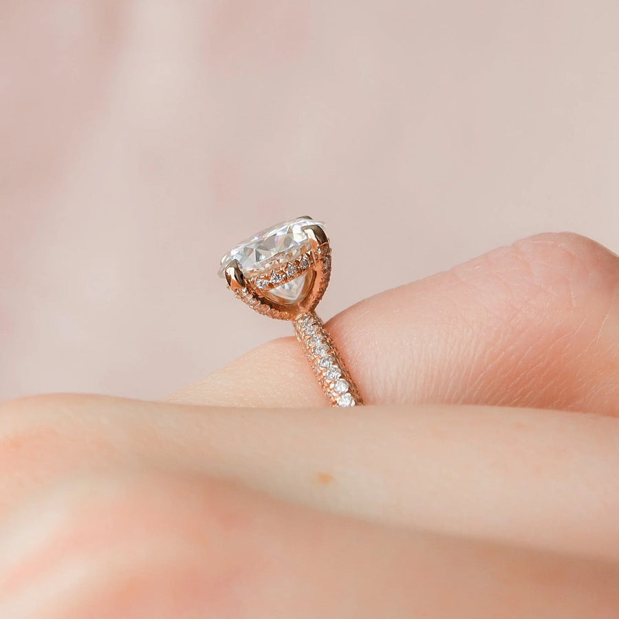 The Rosie Round Pave Moissanite Ring - KNT - Engagement Rings, Wedding Bands & Fine Jewelry