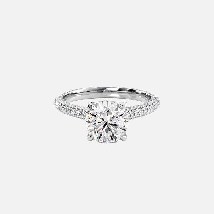 The Rosie Round Pave Moissanite Ring - KNT - Engagement Rings, Wedding Bands & Fine Jewelry