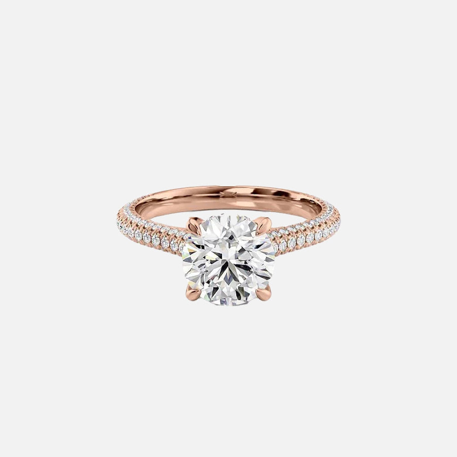 The Rosie Round Pave Moissanite Ring - KNT - Engagement Rings, Wedding Bands & Fine Jewelry