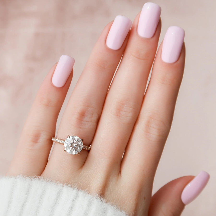 The Rosie Round Pave Moissanite Ring - KNT - Engagement Rings, Wedding Bands & Fine Jewelry