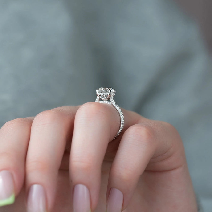 The Rosie Round Pave Moissanite Ring - KNT - Engagement Rings, Wedding Bands & Fine Jewelry