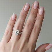  The Round Khloe Oval Moissanite Ring 14k White Gold 004 Final