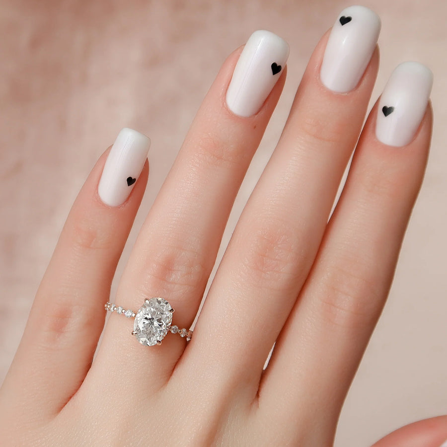  The Round Khloe Oval Moissanite Ring 18k Rose Gold 004 Final