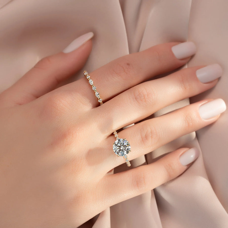  The Round Khloe Round Lab Diamond Ring 14k Yellow Gold 004 Final