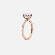  The Round Khloe Round Lab Diamond Ring 18k Rose Gold 002