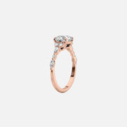  The Round Kristen Cushion Lab Diamond Ring 18k Rose Gold 002