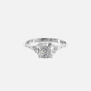  The Round Kristen Cushion Lab Diamond Ring 18k White Gold 001