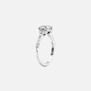  The Round Kristen Cushion Lab Diamond Ring 18k White Gold 002