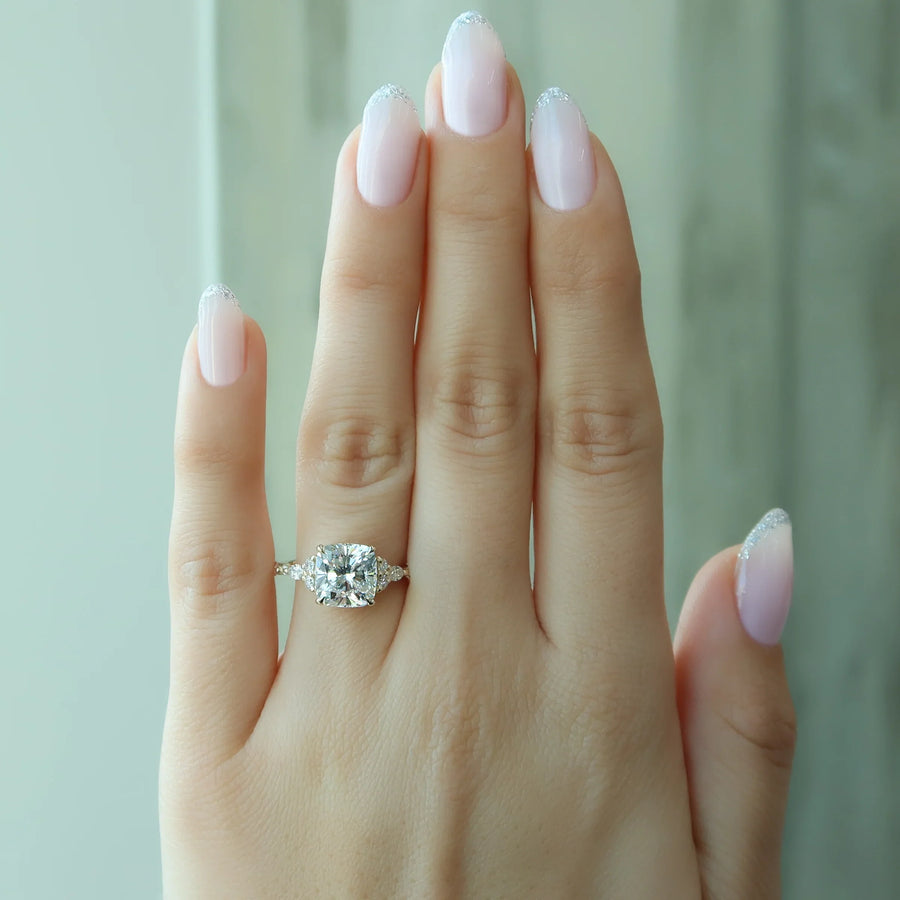  The Round Kristen Cushion Moissanite Ring 18k Yellow Gold 004 Final