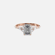  The Round Kristen Emerald Lab Diamond Ring 14k Rose Gold 001