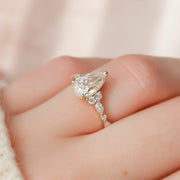  The Round Kristen Pear Lab Diamond Ring 18k Yellow Gold 003 Final