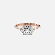  The Round Kristen Princess Lab Diamond Ring 18k Rose Gold 001