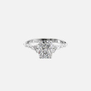  The Round Kristen Radiant Lab Diamond Ring 14k White Gold 001