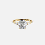 The Round Kristen Radiant Lab Diamond Ring 14k Yellow Gold 001