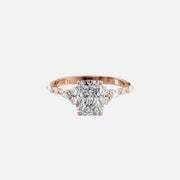  The Round Kristen Radiant Lab Diamond Ring 18k Rose Gold 001