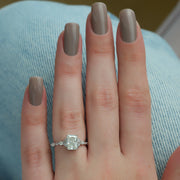  The Round Kristen Radiant Lab Diamond Ring 18k White Gold 003