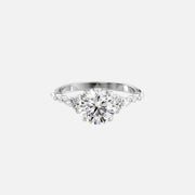  The Round Kristen Round Lab Diamond Ring 14k White Gold 001