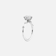  The Samantha Cushion Moissanite Ring 18k White Gold 002