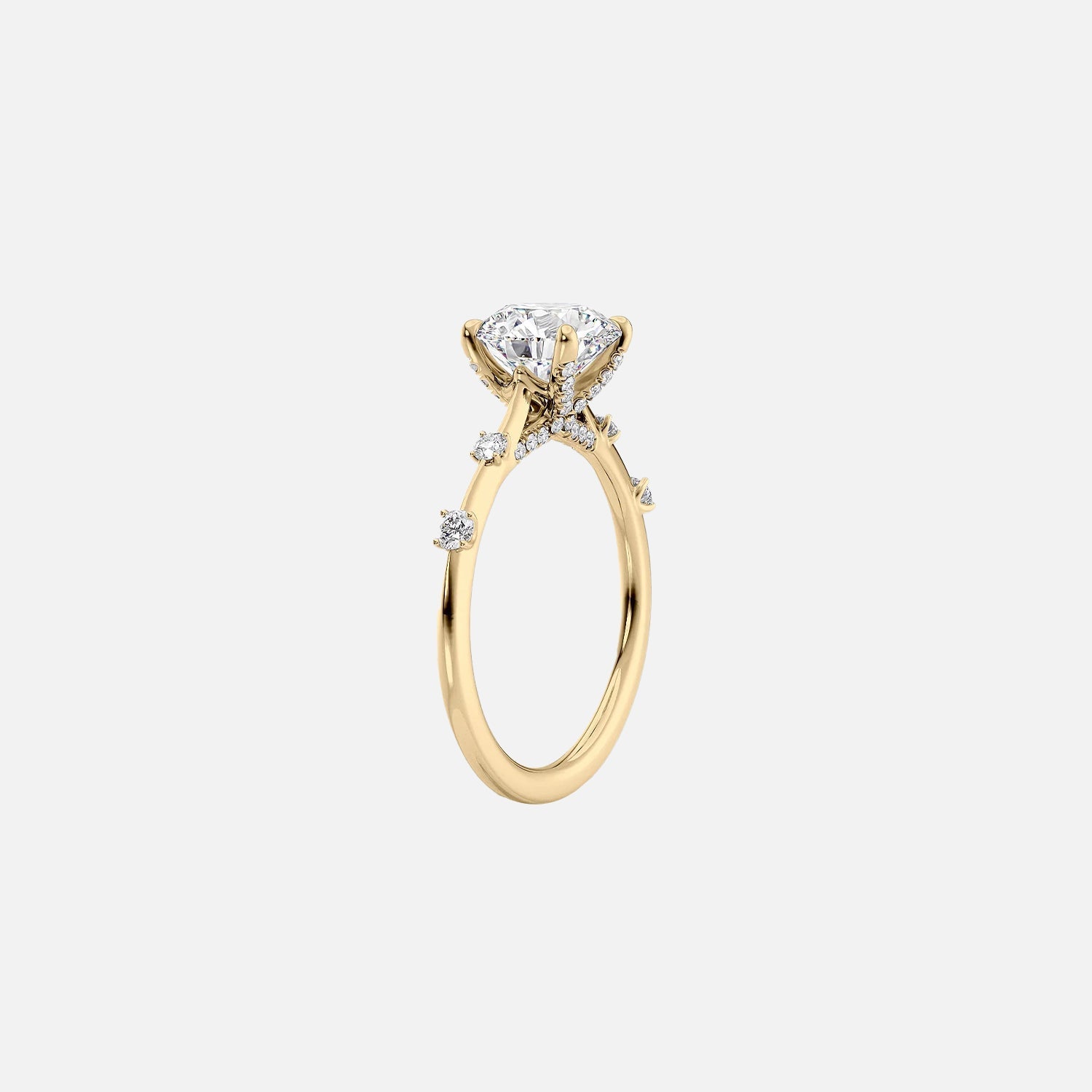  The Samantha Marquise Moissanite Ring 14k Yellow Gold 002